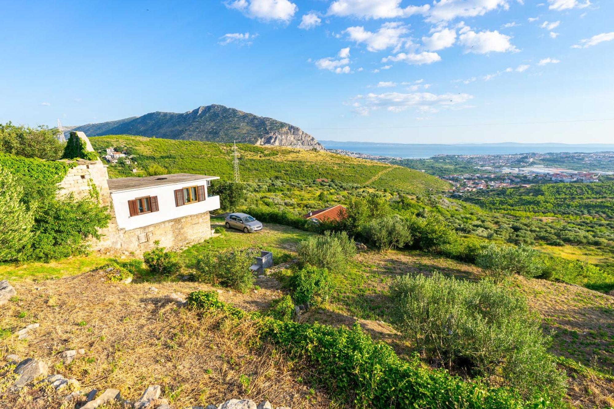 Olive Garden House In Zrnovnica With A View & Bbq Villa ภายนอก รูปภาพ